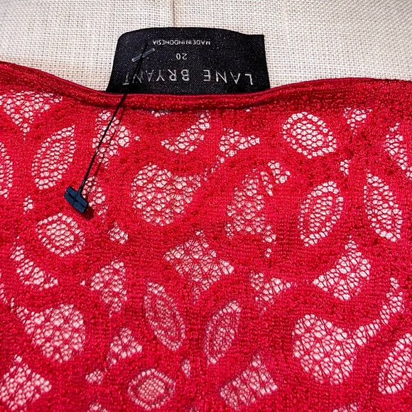 NWOT LANE BRYANT Classic Boatneck Peplum Sheer Lace Top - Picture 8 of 8